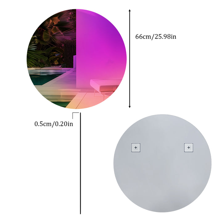 Colorful Gradient Round Wall Mirror