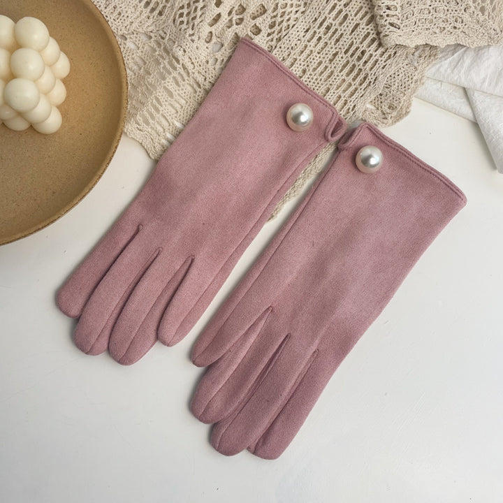 Warm, Padded And Thickened Cycling Split-finger Gloves For Women