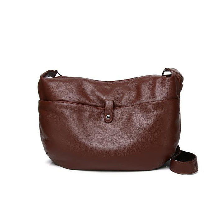 High-Quality Genuine Leather Women's Crossbody Hobo Bag
