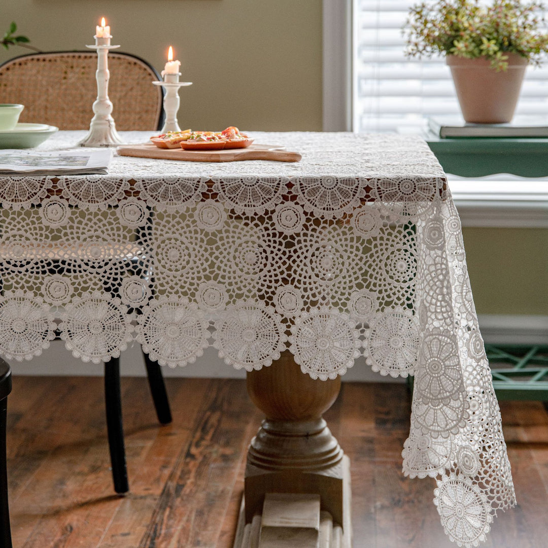 Water-Soluble Embroidery Lace Tablecloth