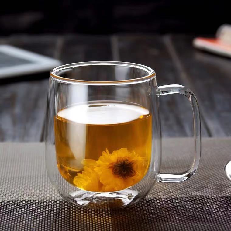 Double Wall Heat Resistant Borosilicate Glass Mug