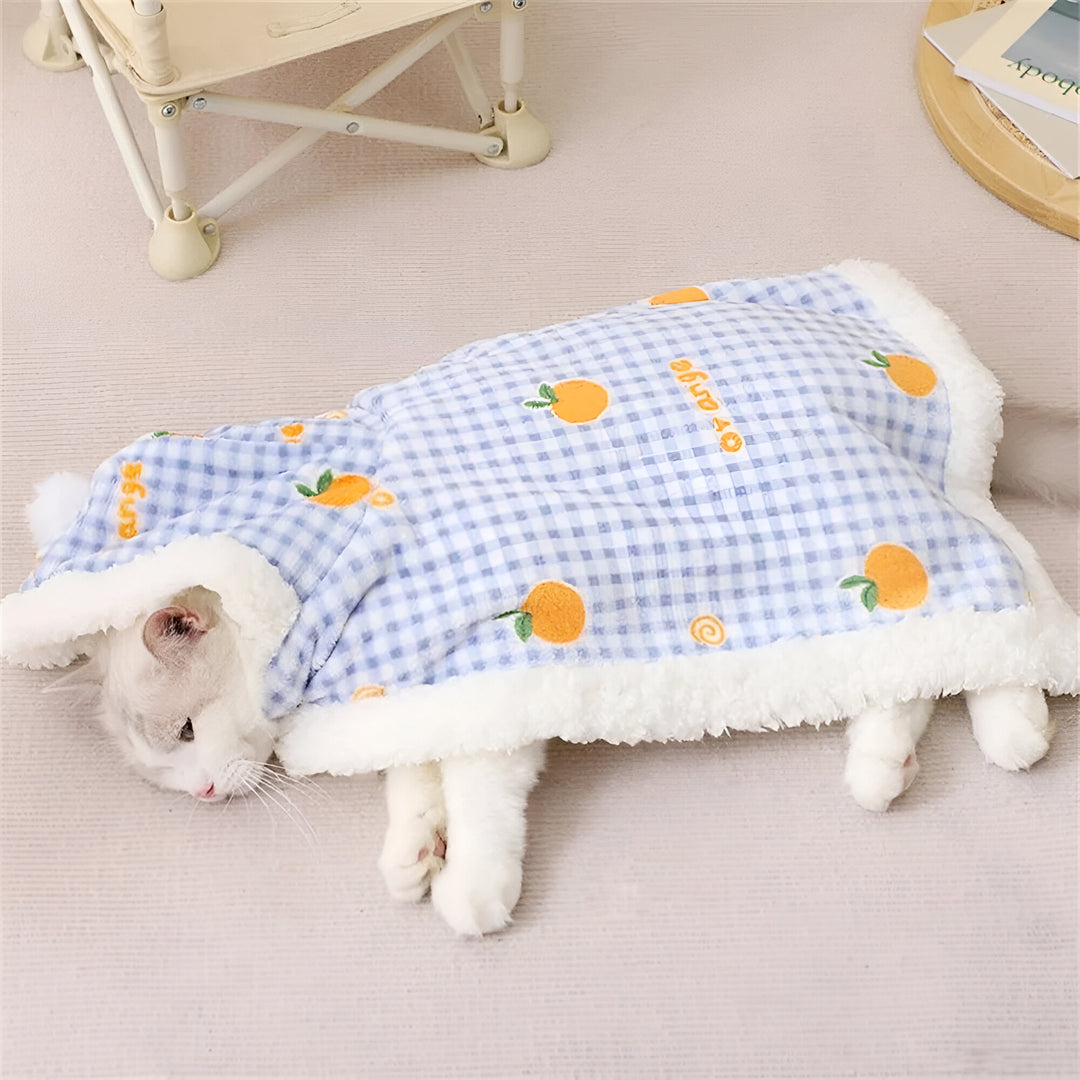 Sphynx Cat Sleeping Bag Cloak - Winter Warm Pet Mat Blanket for Cats