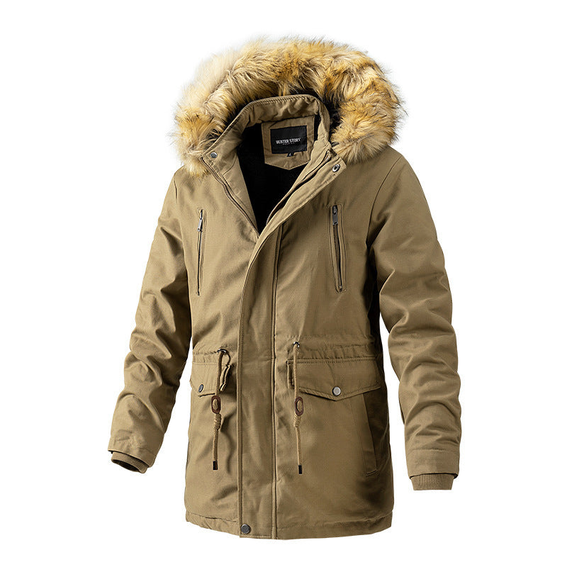 European And American Detachable Leisure Washed-out Men's Coat Winter Jacket