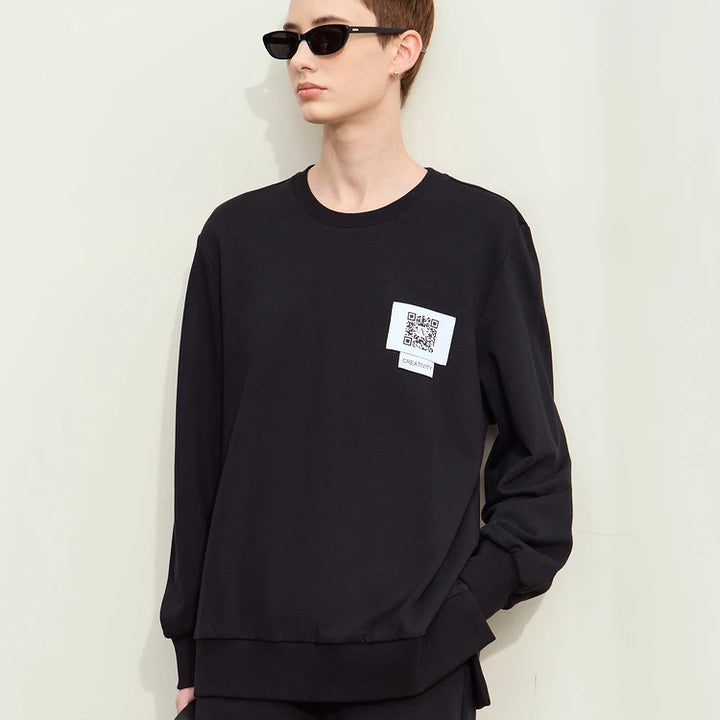 Minimalist Sporty O-Neck Casual Sweatshirt