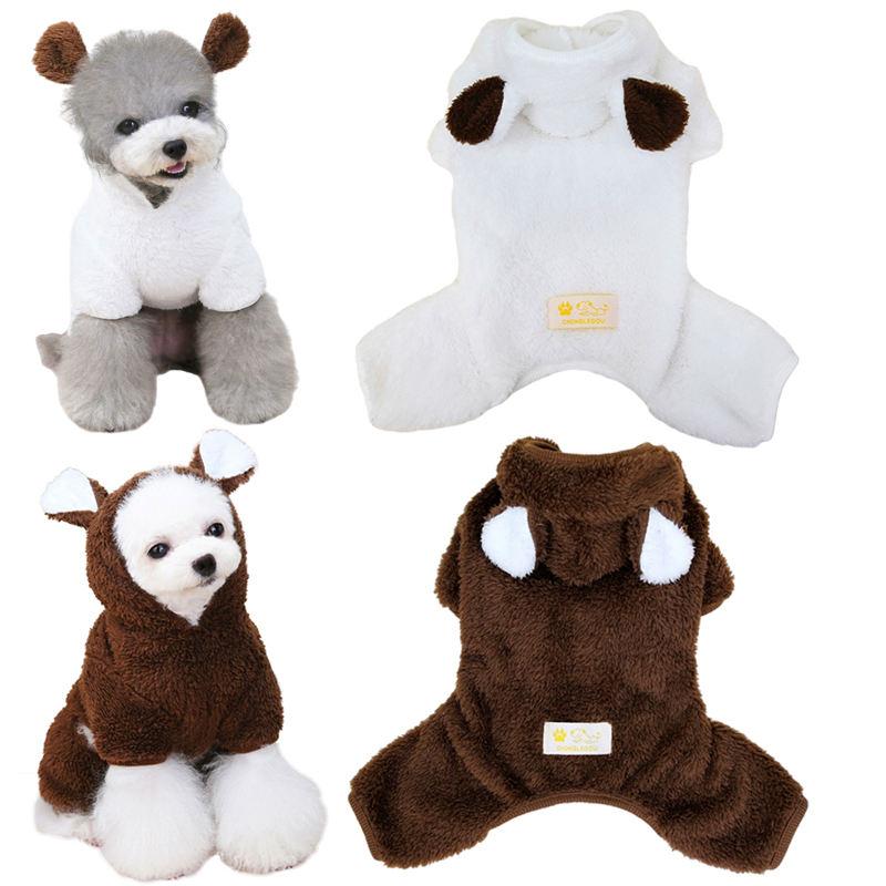 Cozy Fleece Pet Hoodie Jumpsuit