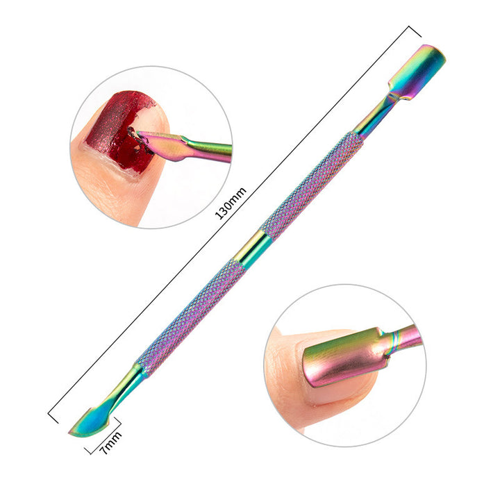 2-Ways Stainless Steel Cuticle Pusher & Dead Skin Remover