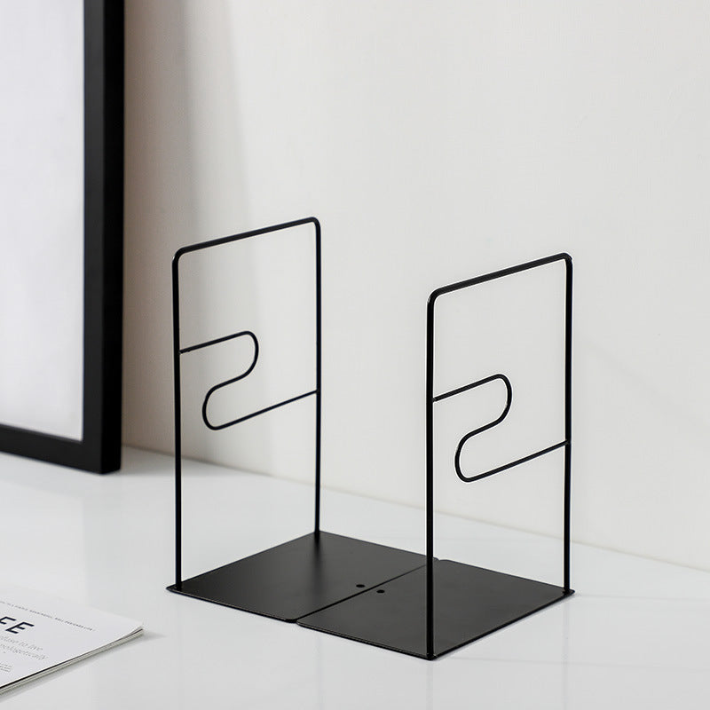 Black and White Iron Bookends