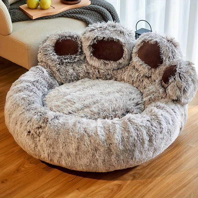 Cozy Bear Paw Shaped Pet Bed