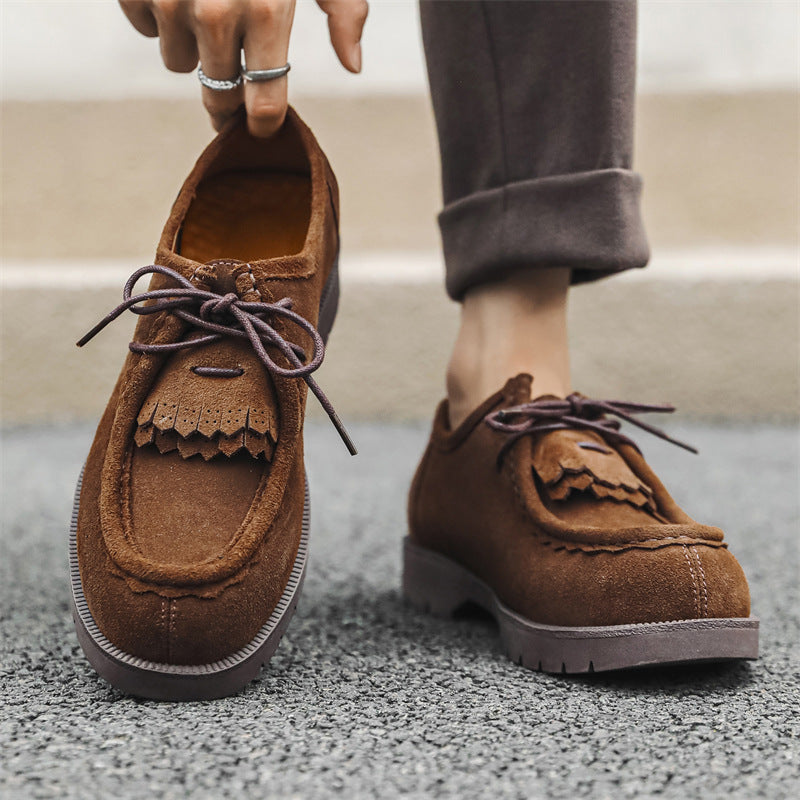 Men's Vintage Leather Suede Loafers