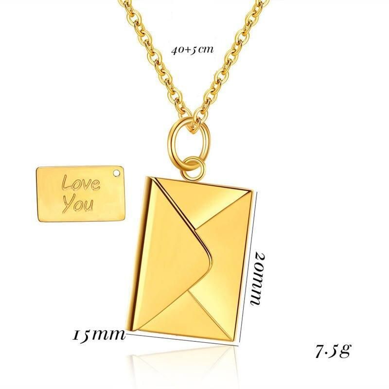 Love Letter Envelope Pendant Necklace