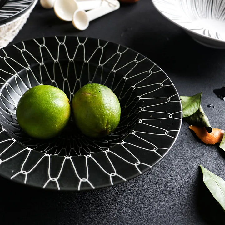 Elegant Ceramic Deep Plates for Pasta, Soup, and Salads