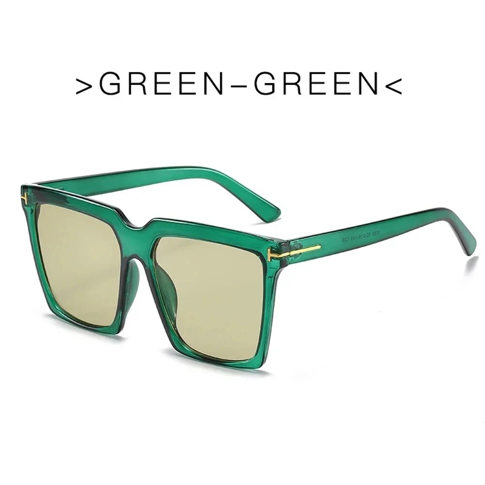 Chic Oversized Square Sunglasses for Women - UV400 Gradient Lenses