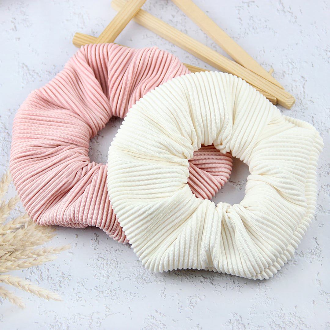 Striped Flannel Headflower Scrunchie