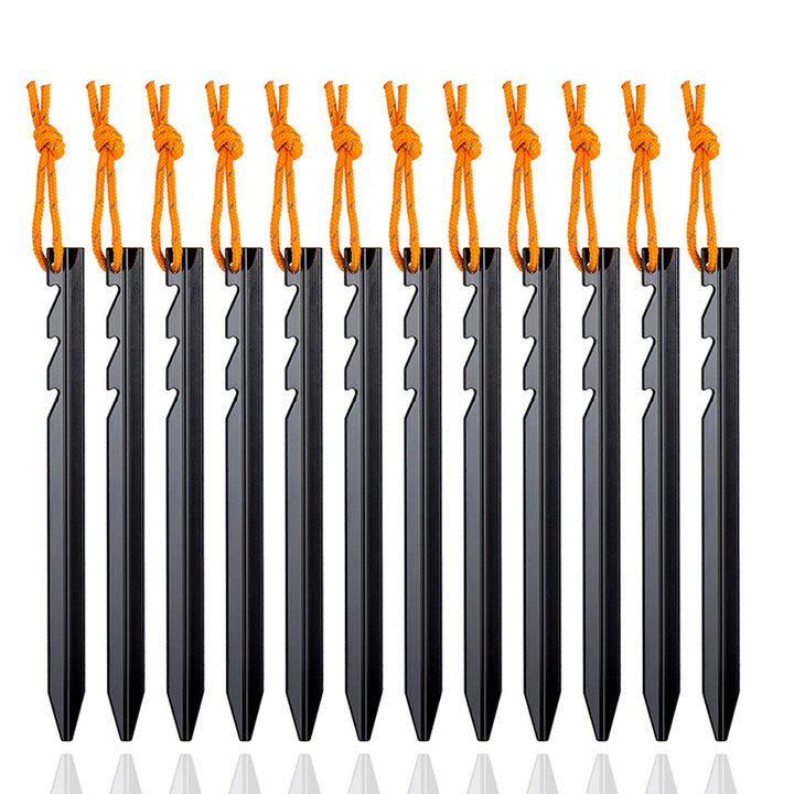 12-Pack Heavy Duty 7-Inch Aluminum Tent Stakes