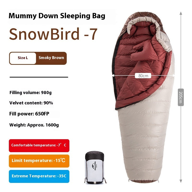 High Down Feather Comfortable Warm Sleeping Bag