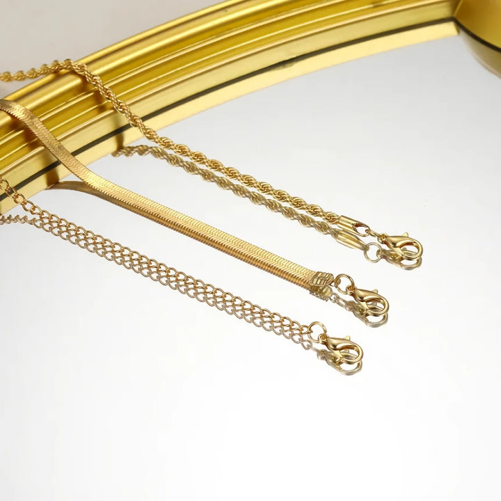 14k Gold Plated Herringbone Necklace