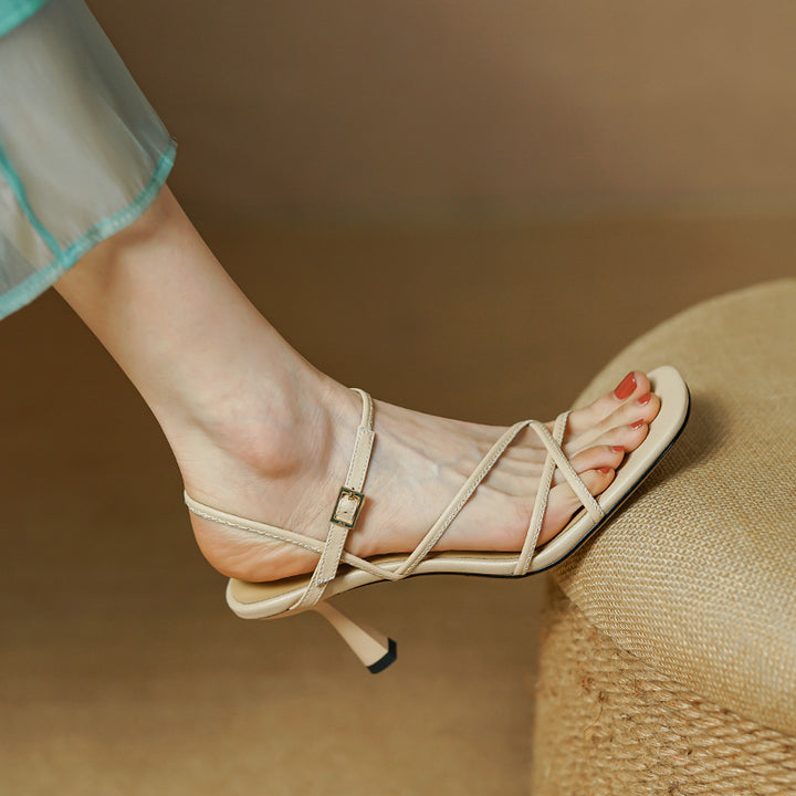 Elegant Square High Heels Sandals for Women