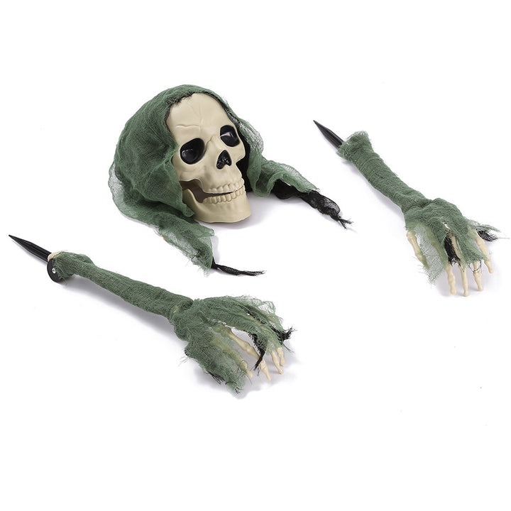 Halloween Props Floor Outlet Skull Three-piece Set