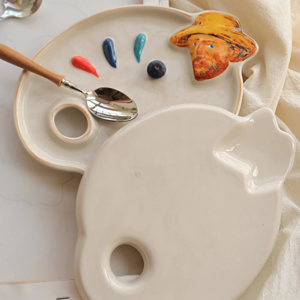 Easy-to-Clean Ceramic Palette for Watercolor & Gouache Painting