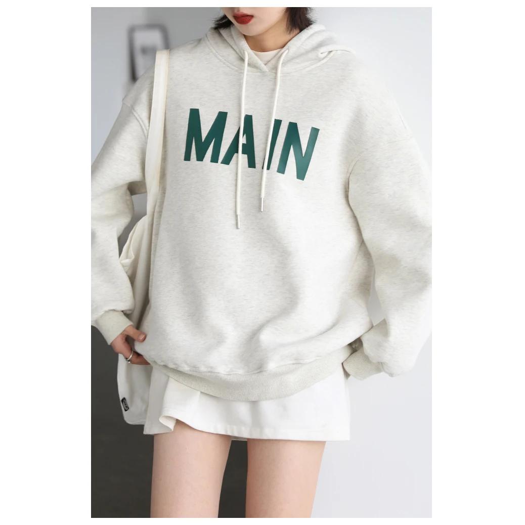 Women's Casual Loose Plush Hooded Pullover