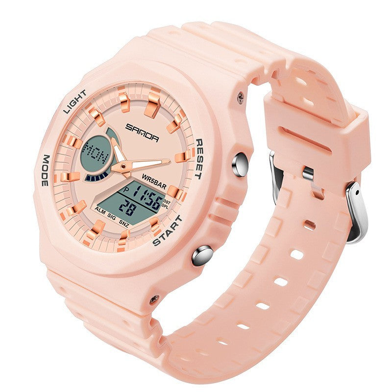 Multifunctional Sports Waterproof Double Display Electronic Watch