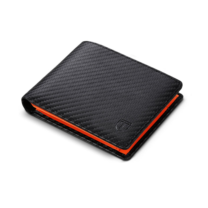 Carbon Fiber Leather Trifold Wallet for Men