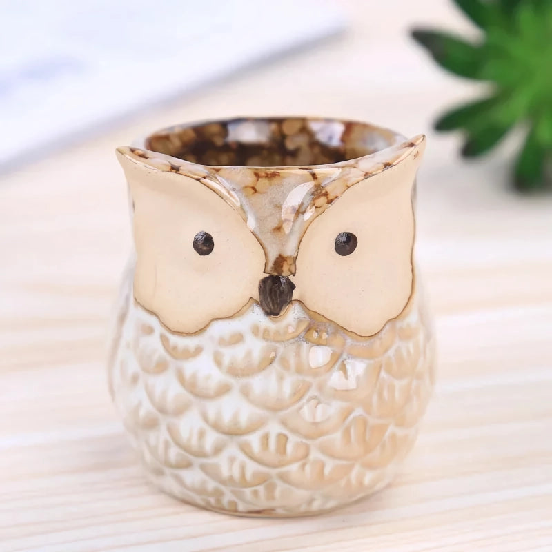 Mini Owl Ceramic Plant Planter