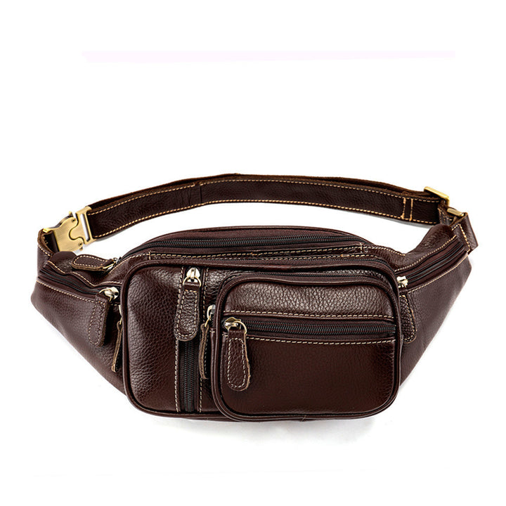 Oil Wax Leather Retro Cowhide Crossbody Chest Bag