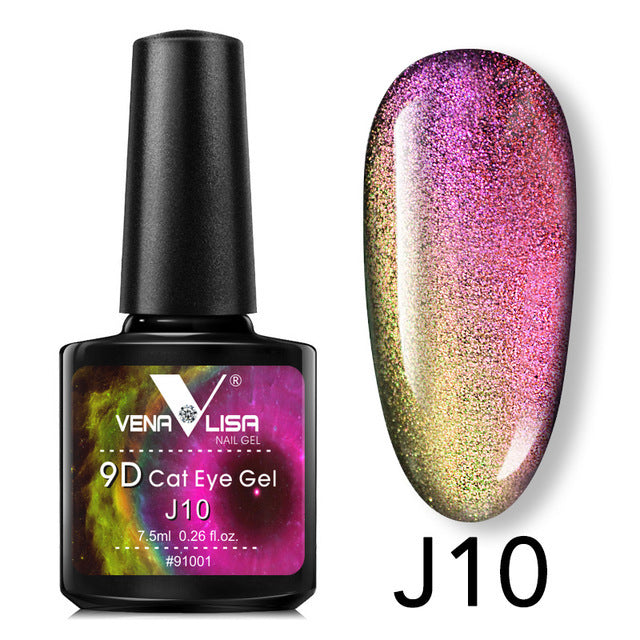 Venalisa 9D Gel Varnish Cat Eye Magic Chameleon Gel Varnish Nail Manicure Galaxy Starry Magnetic Multicolor 5ml Nail Gel Polish