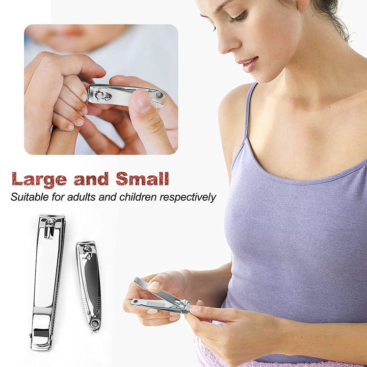 Nail Clipper Set - Premium Stainless Steel Fingernail and Toenail Cutters