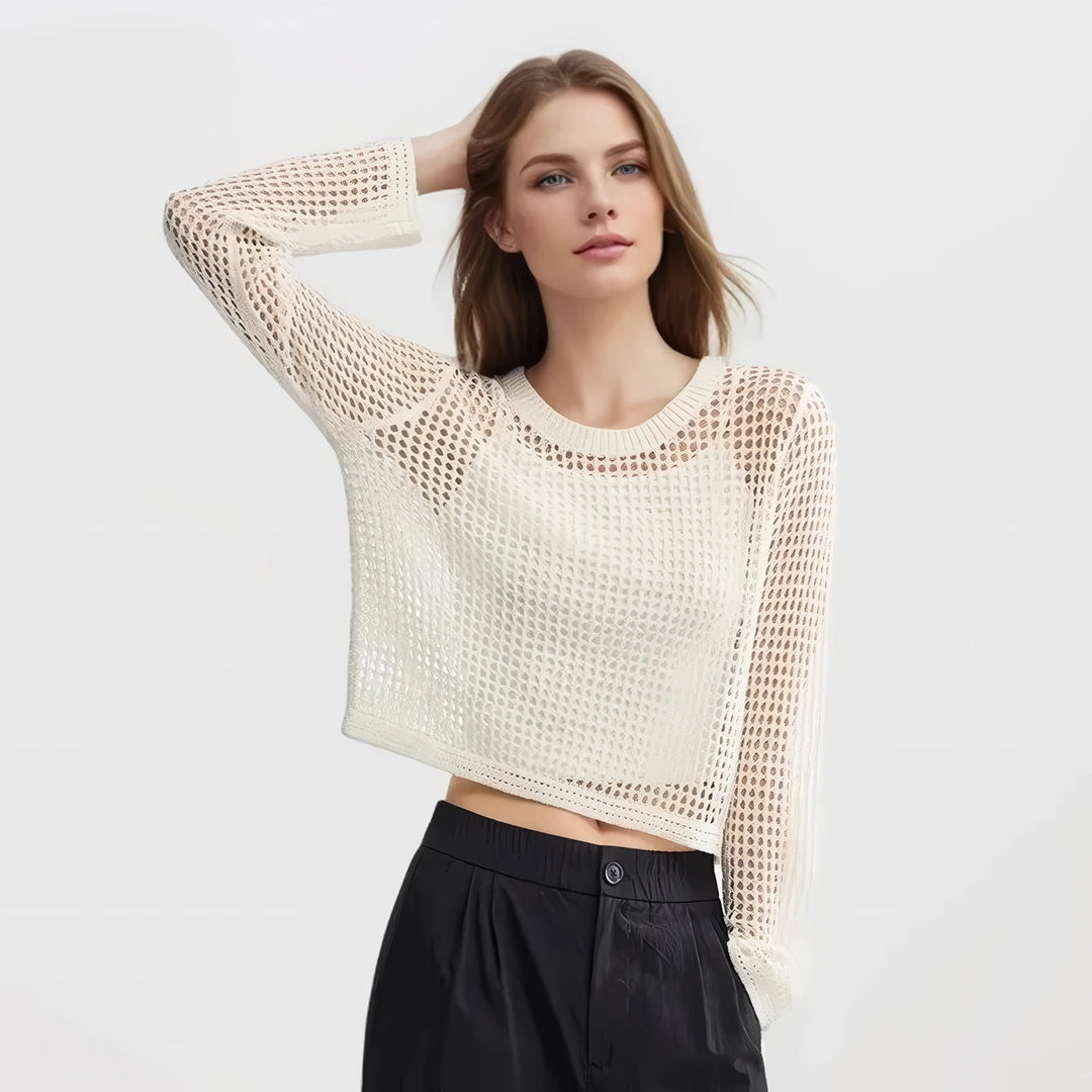 Elegant Women's Mesh Top