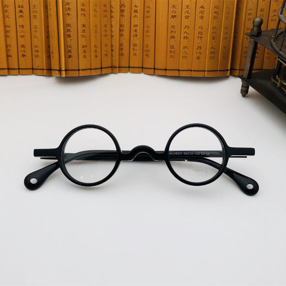 Retro Small Round Plate 34mm Glasses Frame