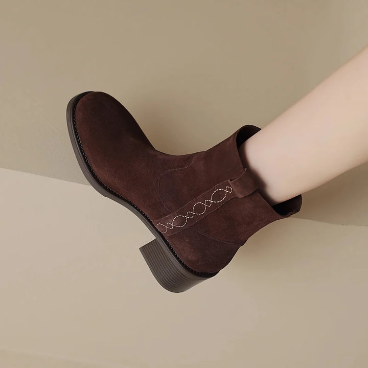 Stylish Autumn Suede Ankle Boots for Women