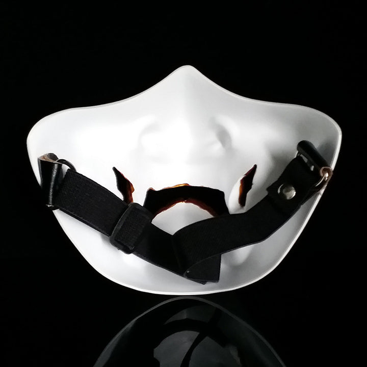 Halloween Prajna Mask Half Face Resin Horror Tactics