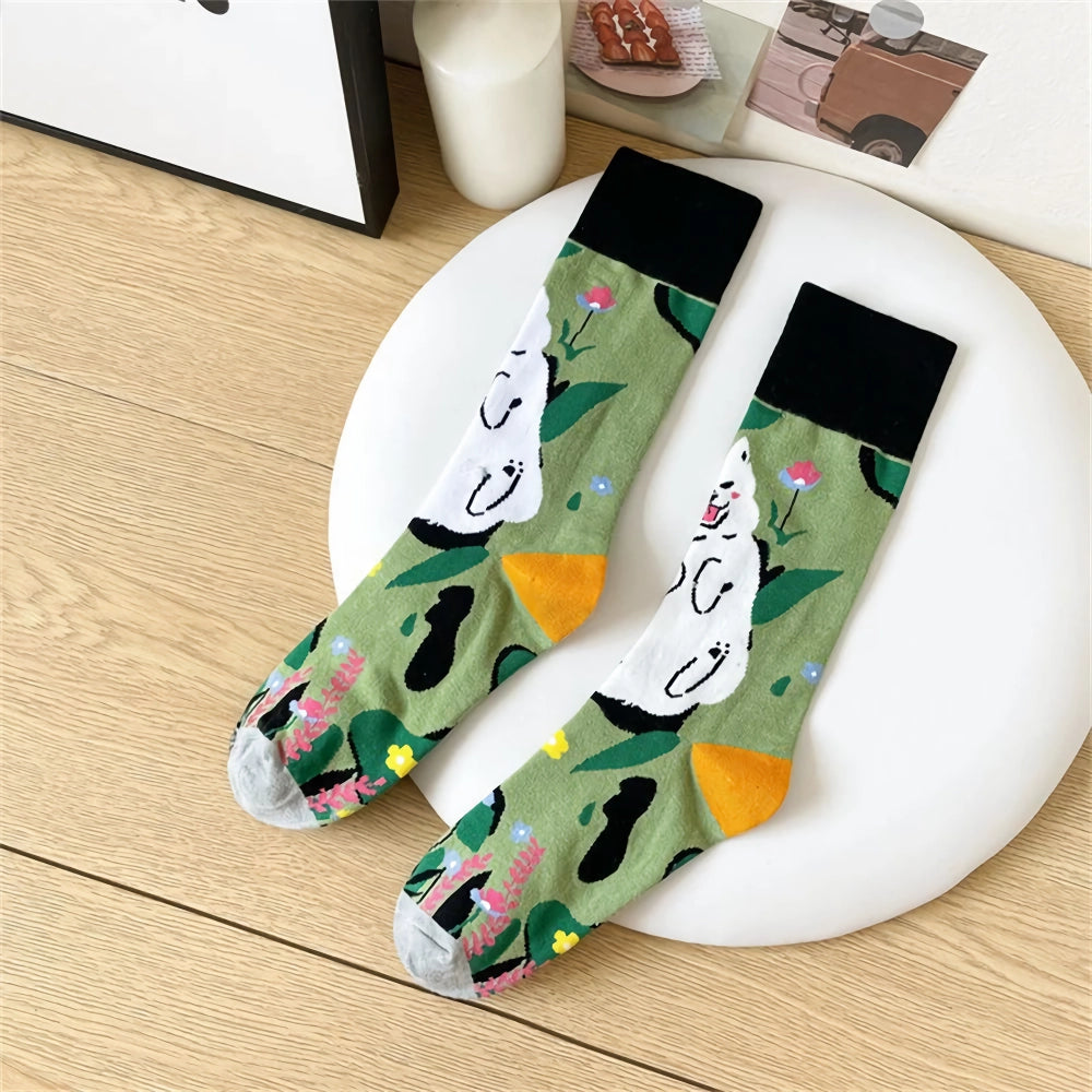 Cute Cartoon Fox Cat Socks