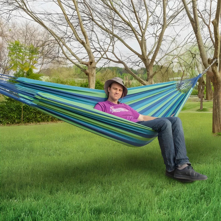 Portable Thick Canvas Hammock for Outdoor Camping and Leisure