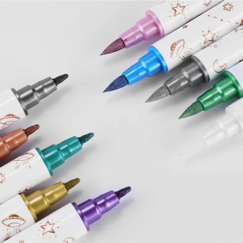 10-Piece Metal Colorful Double Head Nail Tattoo Pen Set