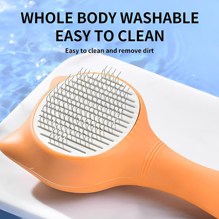 Self-Cleaning Dog & Cat Grooming Brush with Automatic Hair Remover