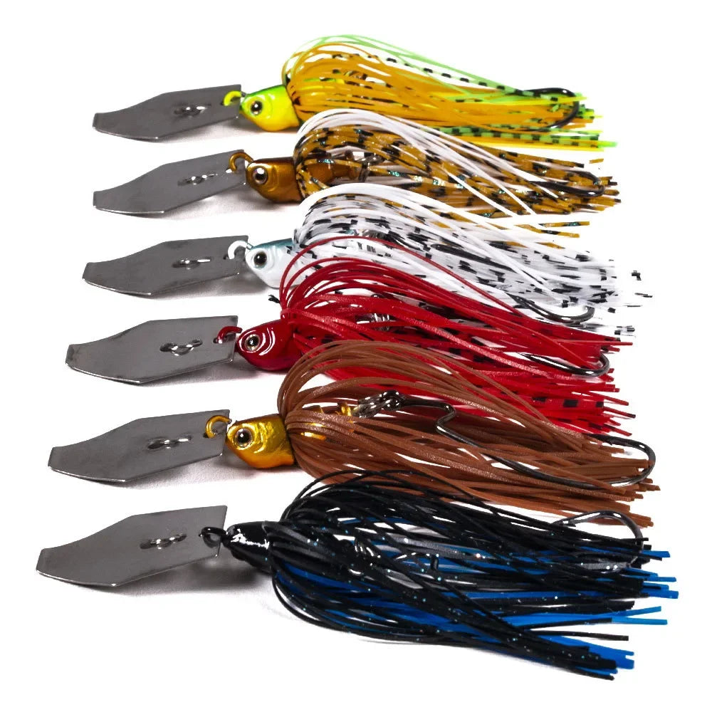 100mm 11g Metal Blade Fishing Lure with Rubber Skirt