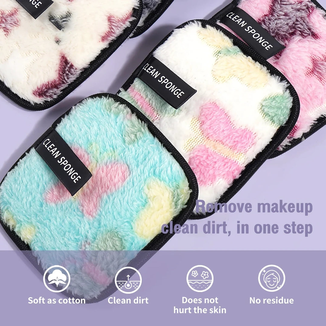 Washable Microfiber Makeup Remover Puff Towel