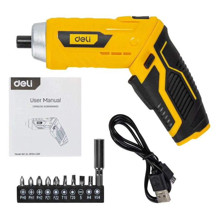 3.6V Rechargeable Electric Screwdriver with LED Work Light