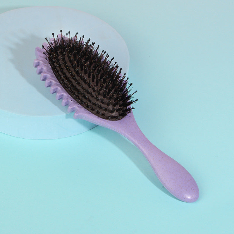 Boar Bristle Curl Defining Detangling Hair Brush