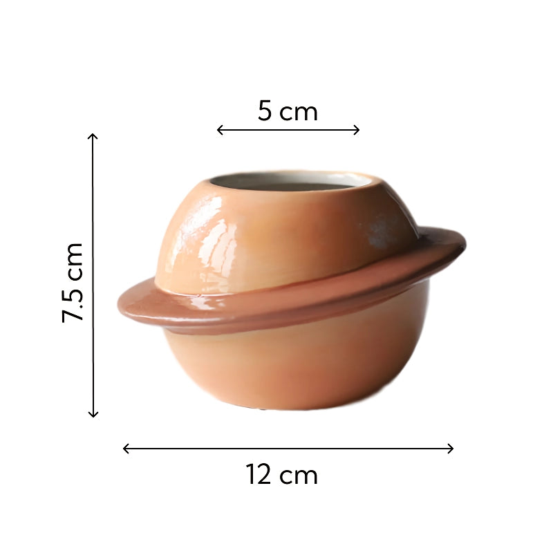 Mini Planet Shape Ceramic Succulent Flower Pot