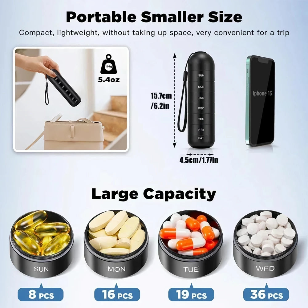 Portable Metal Pill Organizer