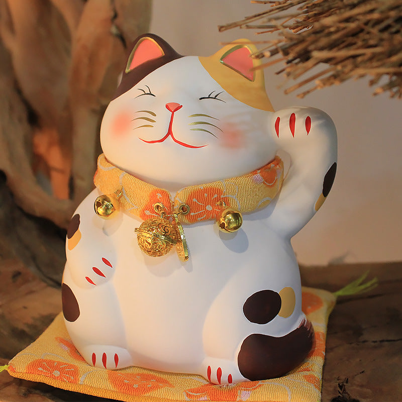 Cat Ceramic Decoration Japanese Decorative Lucky Cat Blessing Pet Cat Home Decoration