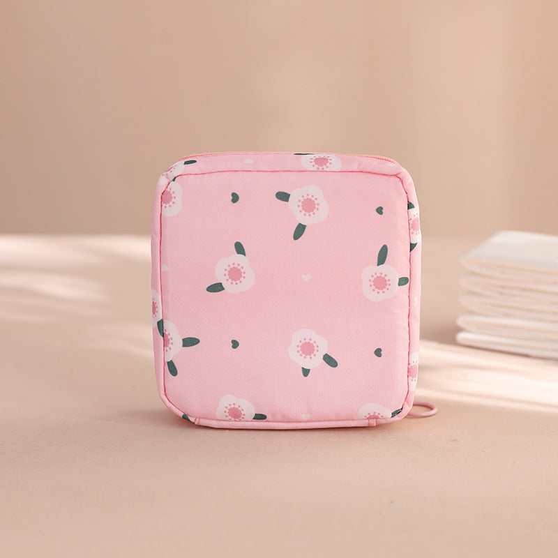 Portable Sanitary Napkin and Cosmetic Storage Bag