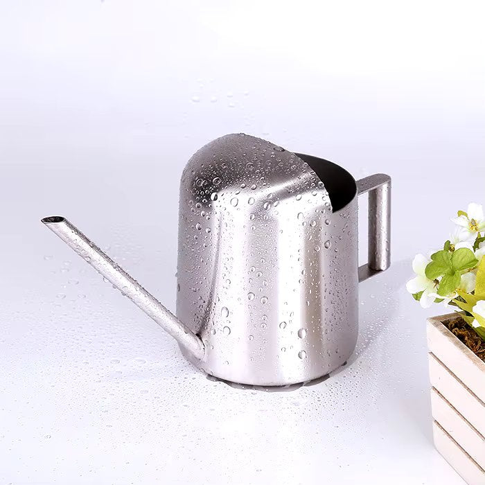 Stainless Steel Watering Can for Indoor & Outdoor Plants – 300ML Long Spout