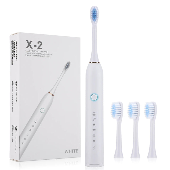 Rechargeable Sonic Electric Toothbrush with 6 Modes, Tartar Remover & Whitening Tool