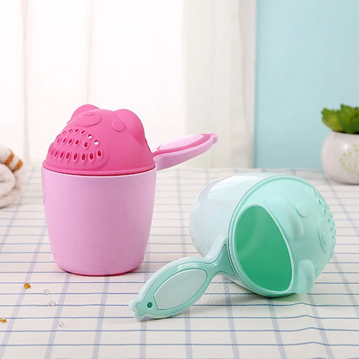 Baby Cartoon Bathing Toy & Shampoo Cup Combo