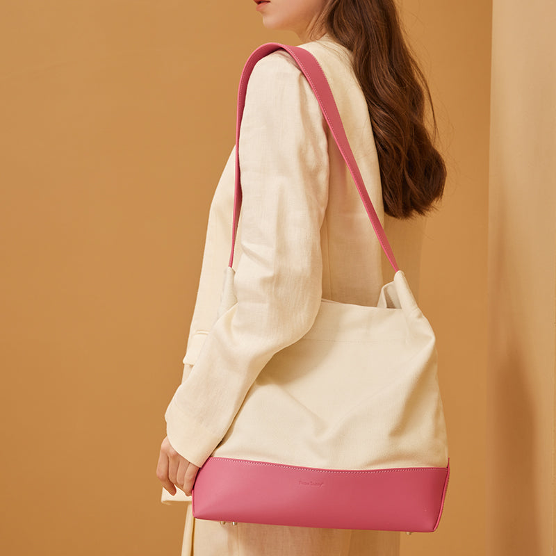 Casual Canvas Patchwork Tote for Women